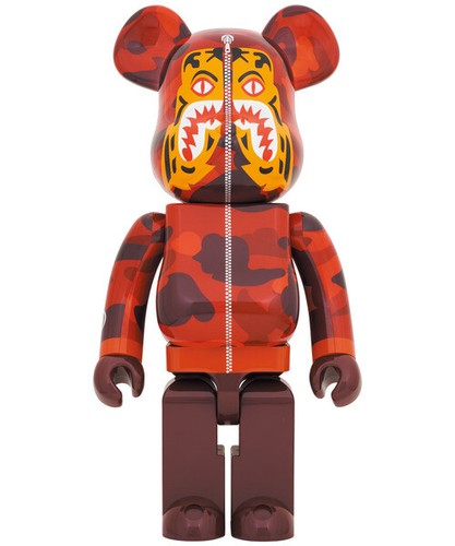NEW Medicom Toy BE@RBRICK BAPE(R) CAMO TIGER 1000％ RED