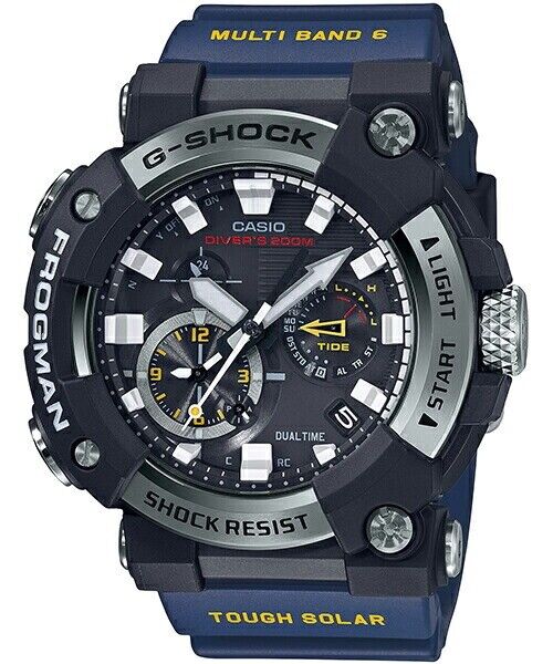 Pre-owned Casio G-shock Master Of Frogman Gwf-a1000-1a2jf Solar Mens Watch Japan