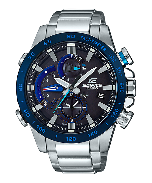 Pre-owned Casio Edifice Eqb-800db-1ajf Race Lap Chronograph Bluetooth Solar Watch 49.2mm