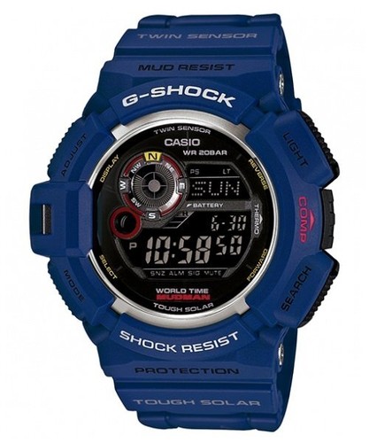 Pre-owned Casio G-shock Watch Mudman G-9300nv-2 Navy Series Solar Power