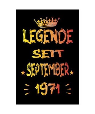 Legende Seit September 1971: Notizbuch geburtstag I Geschenk frauen männer gebu