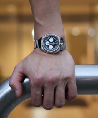 Pre-owned Citizen × Jam Home Made Jcz003 Bullhead Black Dial Tsuno Chrono Watch Panda 2