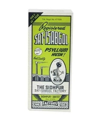Sat-Isabgol Psyllium Husk PureFiber For Constipation, Diarrhoea 100 gm