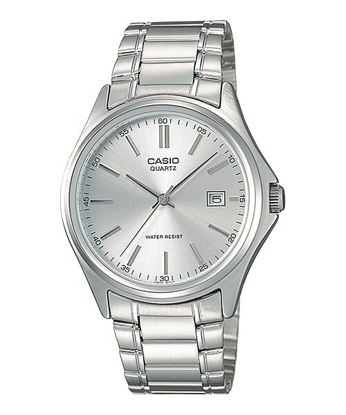 Casio Analog Men Classic Silver Dial Stainless Steel Strap Watch