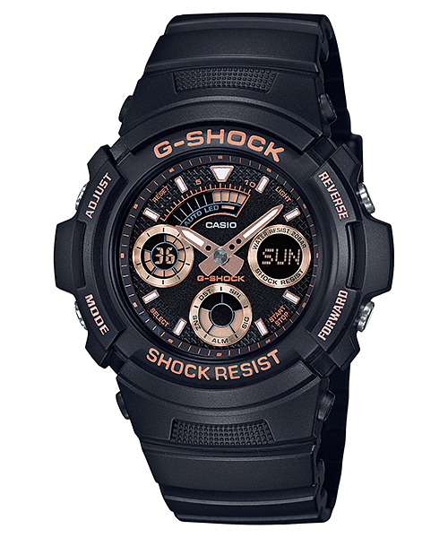 Casio G-Shock Shock Resistant Resin Band LED Light Watch AW-