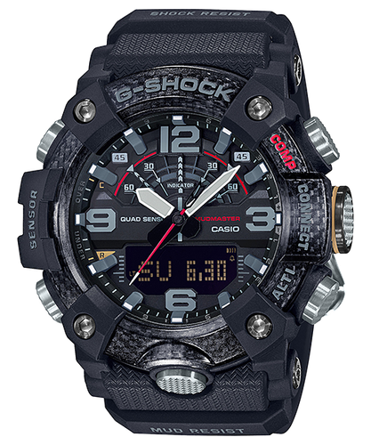 Pre-owned Casio G-shock Gg-b100-1a Mudmaster X Carbon Quad Sensor Watch Army Black