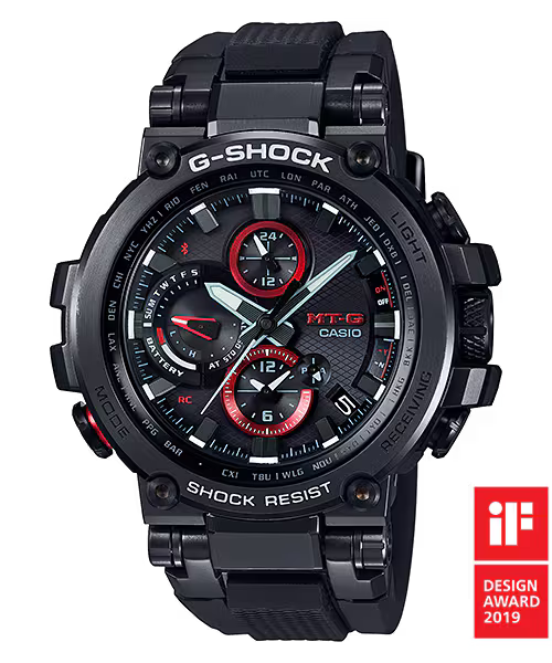 Pre-owned Casio G-shock Mtg-b1000 Series Black Resin Band Watch Mtgb1000b-1a
