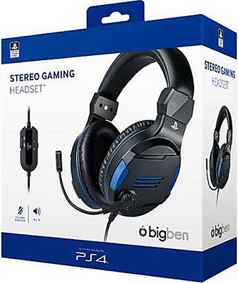 PS4 Headset Stereo Gaming v3 Kopfhörer für Playstation 4, PC, Mac Lizenz Bigben