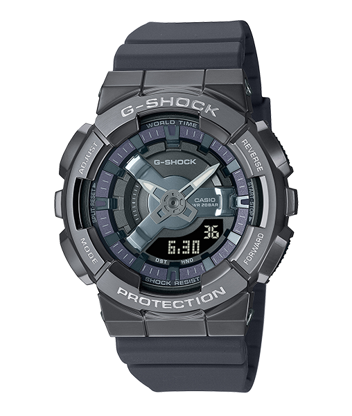 Pre-owned Casio G-shock Woman Resin Band Wrist Watch Gm-s110b-8adr