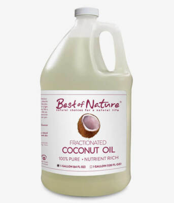 Best of Nature 100% Pure Fractionated Coconut Massage Body Facial Oil 1/2 Gallon