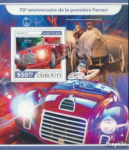 Djibouti Bloc-Feuillet 738 Neuf 2017 Ferrari