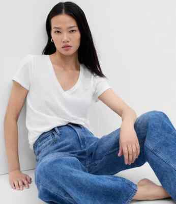 Gap Favorite V Neck Tee T-Shirt White, Blue, Yellow Black NEW XXS-XXL