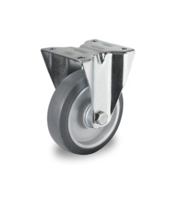 Bockrolle 100 mm TPE Rolle Rad starr fix 