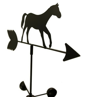 Set of 12 - WEATHER VANE Horse Pony 5 Feet Tall Black Garden Mount Yard Decor