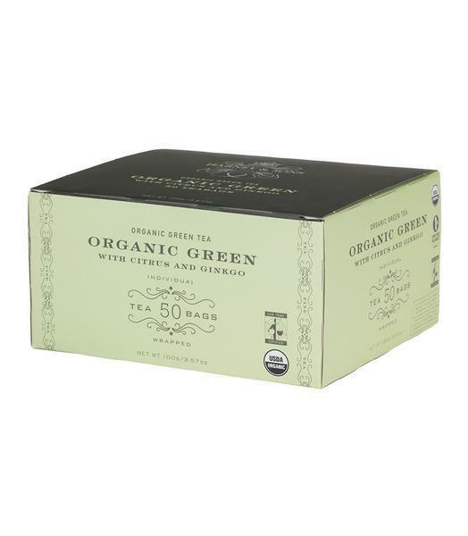 Harney  Sons, Organic Green with Citrus  Gingko, Organic Green Tea, 50 Ct