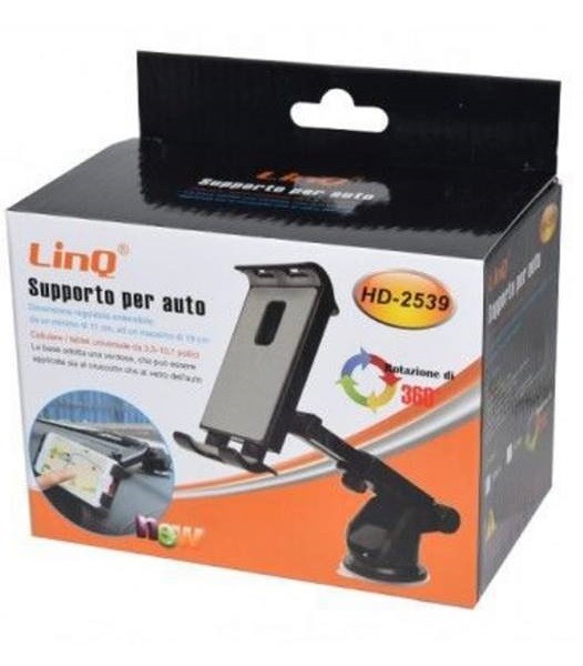 Supporto Staffa Da Auto Rotazione 360° Per Cellulari Smartphone linq hd-2539