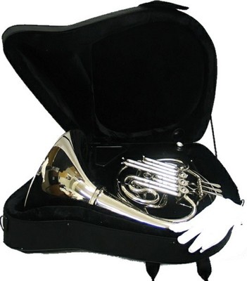 E.F. Durand Nickel Bb Key Single French Horn w/Case FH-900N
