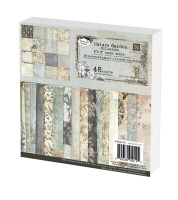 Prima NATURE GARDEN 6x6 Paper Pad 48 pc Scrapbook Card Making Journal *retired*