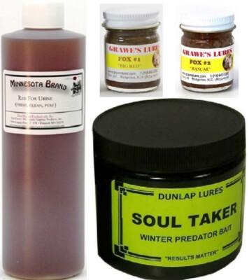 Red Fox Bait Lure And Urine Kit  Soul Taker Grawe's Trapping Supplies K-48