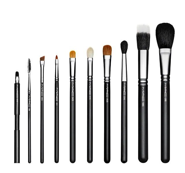 訳ありレア品【M・A・C】make brush set Mac Makeup Brush Set Brush Twelve Iron Box Set Blush