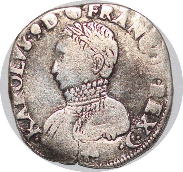 S1131 Rare Charles Ix Teston 4e Type 1564 Bayonne Argent -> Faire Offre
