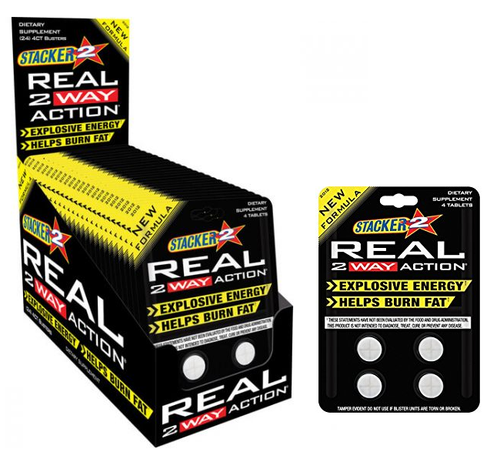 Stacker REAL 2 Way Action - 5 Packs - Fast Energy Diet Burn Fat Weight Loss 2WAY