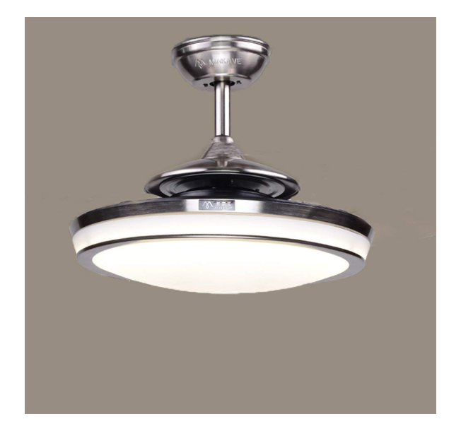 48 Dimmable Led Chandeliers Remote Retractable Ceiling Fan Light
