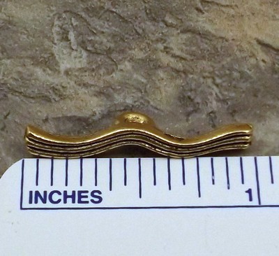 10 Gold Tone Pewter Mermaid & Waves Toggle Clasps - 5155