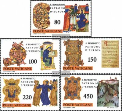 Vatican 759-763 MNH 1980 holy. Benedi