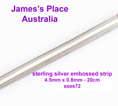 Embossed Strip - 925 Sterling Silver - various styles