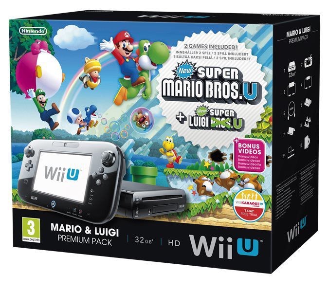 Nintendo Wii U Black 32g with 17 original Wii U games in Houghton Le