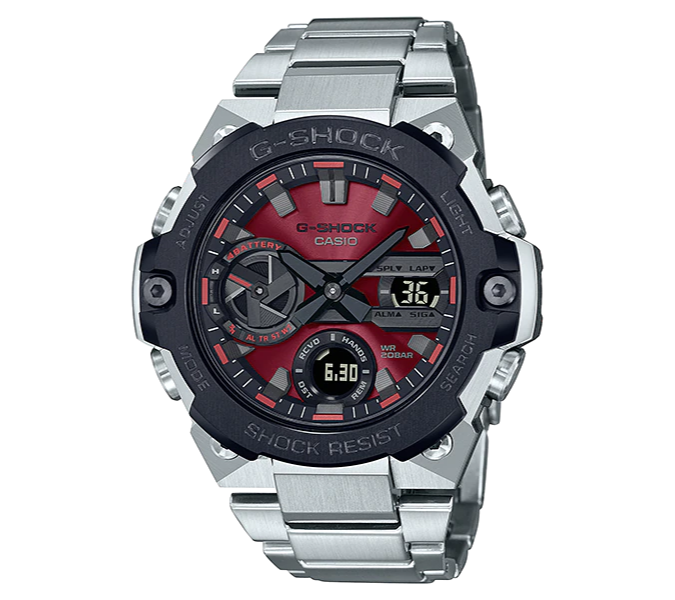 Pre-owned Casio G-shock Gst-b400ad-1a4 G-steel Solar Bluetooth Carbon Core Watch