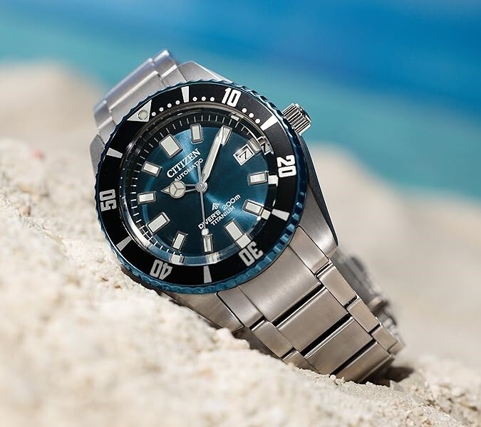 Pre-owned Citizen Promaster Fujitsubo Nb6026-56l Blue Automatic Titanium Men Diver's Watch