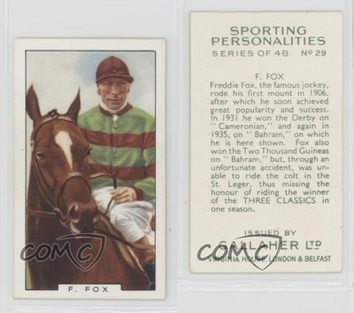 1936 Gallaher Sporting Personalities Tobacco Fred Fox #29