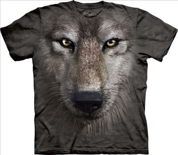 The Mountain Erwachsenen Batik TShirt Wolf face