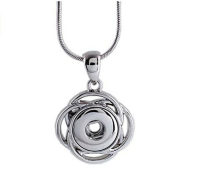 Mini Snap Jewelry Necklace Swirl Orbit Designers Fits 12mm Petite Ginger Snaps 