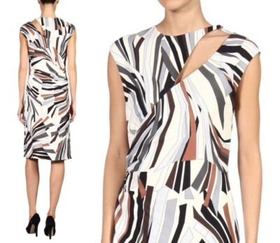 Emilio Pucci cut-out detail knee length  crepe dress sz US XXS-XS / IT 38  $1070