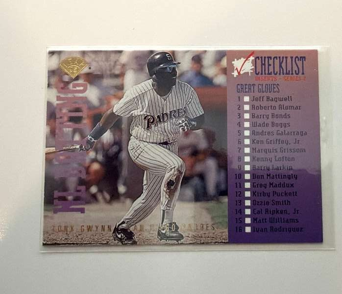 Tony Gwynn 1995 Leaf - Checklists #7 San Diego Padres See Photos