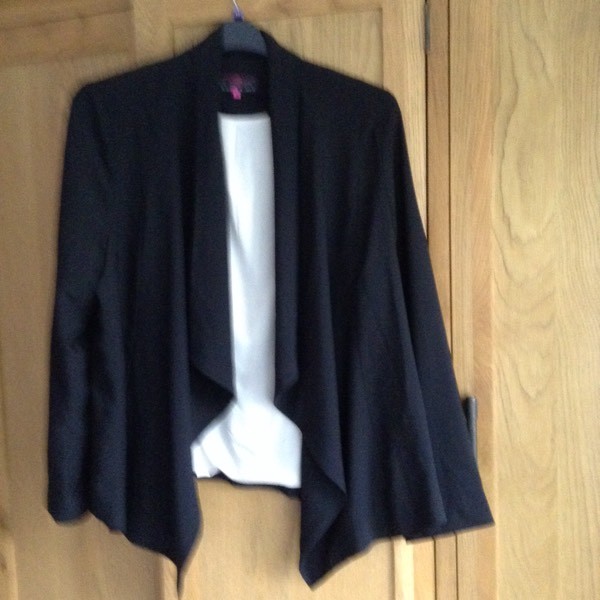 black waterfall jacket size 18