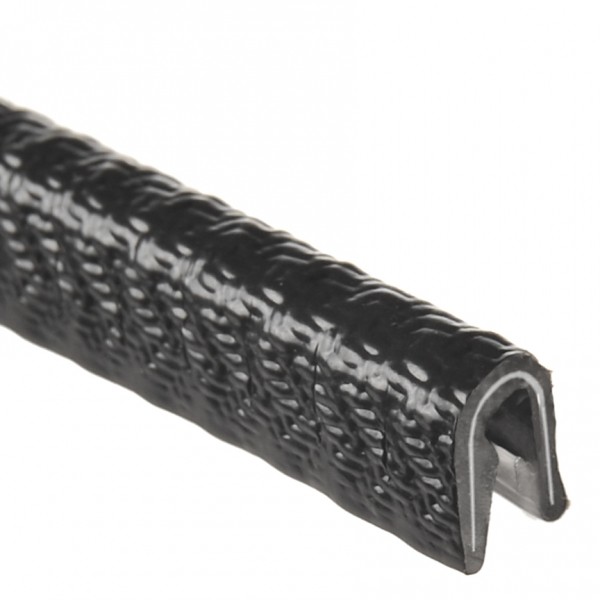 PVC-Kantenschutzprofil Klemmbereich 1,0-2,0 mm schwarz Stahlklemmband