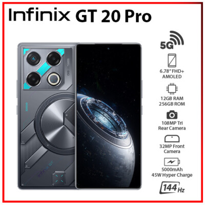 (Unlocked) Infinix GT 20 Pro 12GB+256GB BLUE Dual SIM Android Cell Phone