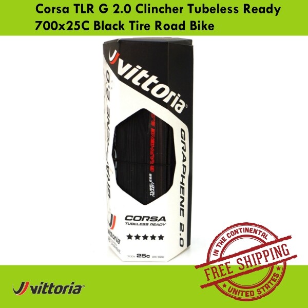 Vittoria Corsa TLR G 2.0 Clincher Tubeless Ready 700x25C Bla