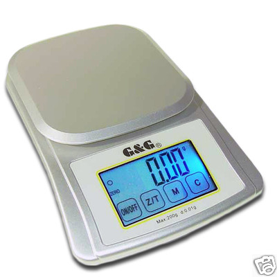 G&G XL 2000g/0,1g Briefwaage Küchenwaage Digital-Waage Taschenwaage Goldwaage