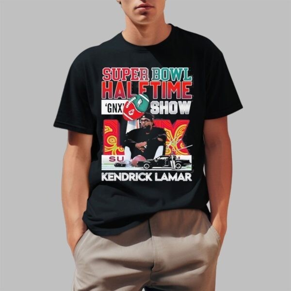 ミュージシャン Kendrick Lamar Super Bowl T-Shirt Kendrick Lamar Super Bowl 2025 Halftime Show Football T