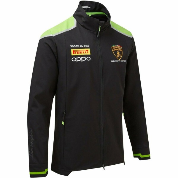 Lamborghini Jacket- Squadra Corse Men's Team Softshell (Black)