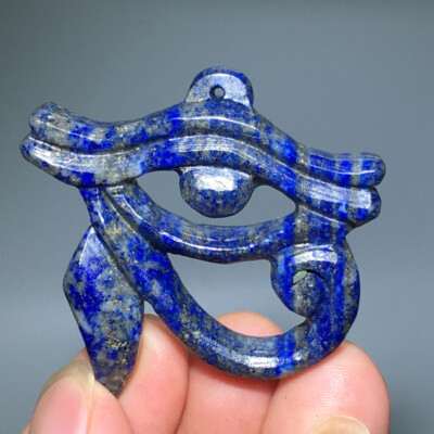 27g Natural Crystal.lapis lazuli,Hand-Carved.Exquisite Eye of Cruz.statues A548