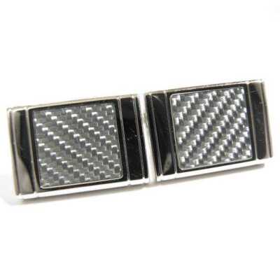 YUKIさん専用MONTBLANC カフリンクス 専用ボックス付き Mont Blanc Cufflinks Silver Rectangle Square Checkered With
