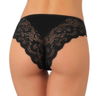 Slip da donna elasticizzato con retro in pizzo cotone modal elastico Jadea 789