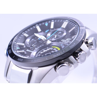 Pre-owned Casio International Warranty Eqb-501xdb-1ajf Edifice Time Traveler Men's Watch