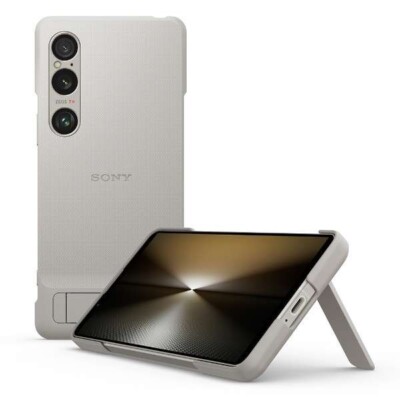 Genuine Style Cover Case w/Stand for SONY Xperia 1 VI (PLATINUM GRAY) XQZ-CBEC